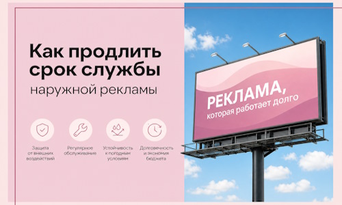 Как продлить срок службы наружной рекламы в  Красноярске